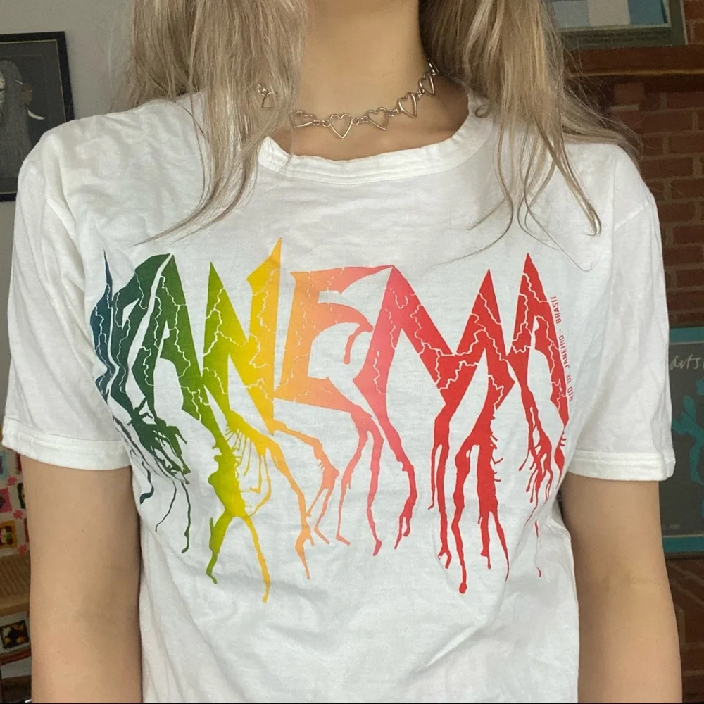 Vintage 90s Ipanema Rio De Janeiro Brasil Brazil Rainbow Mounted Collar …